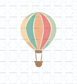 Verspielter Heißluftballon
